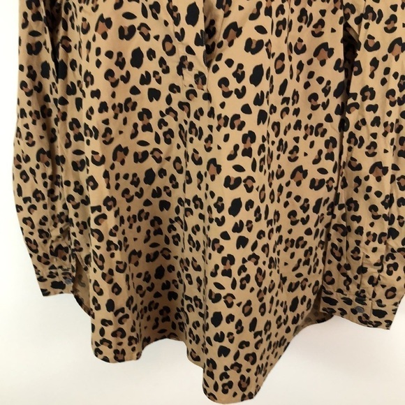 NWOT J Crew Animal Print Pullover Tunic Top Size Medium - Picture 4 of 7